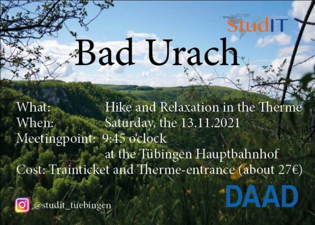 Read more about the article Hike and Therme in Bad Urach! Saturday, the 13.11.2021