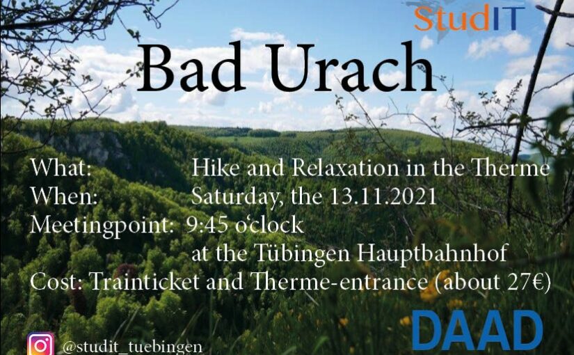 Hike and Therme in Bad Urach! Saturday, the 13.11.2021